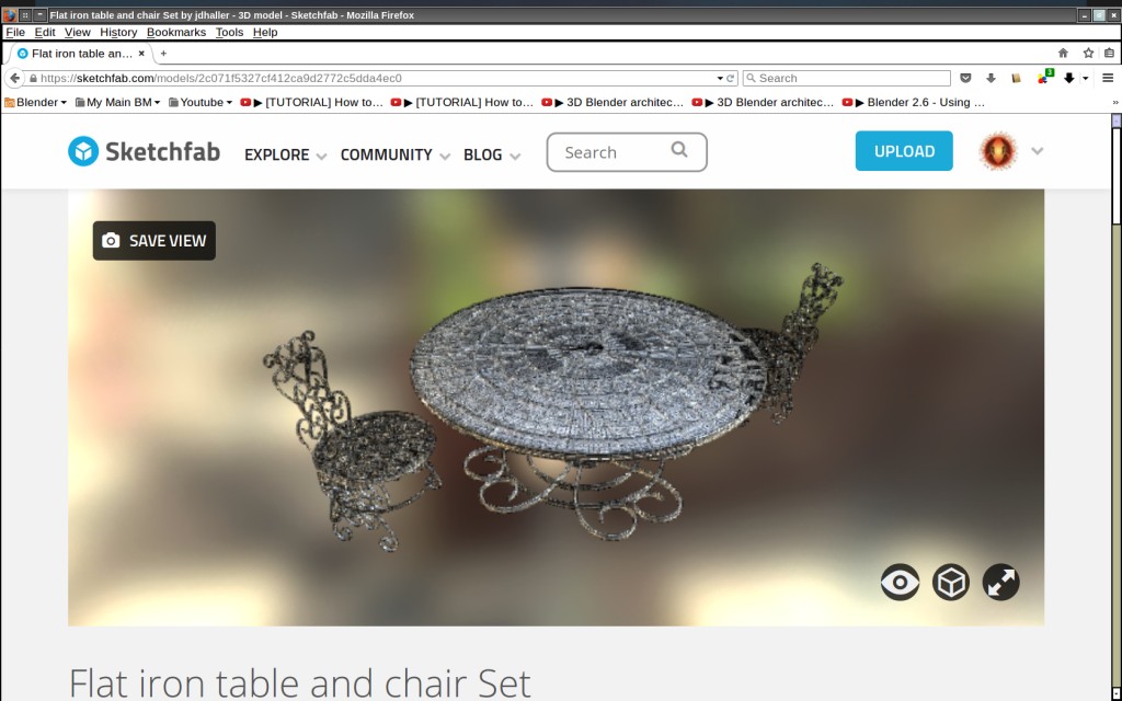 Flat iron table and chair Set preview image 6